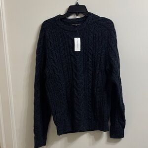 Banana Republic Men's Dark Gray Cable Knit Sweater